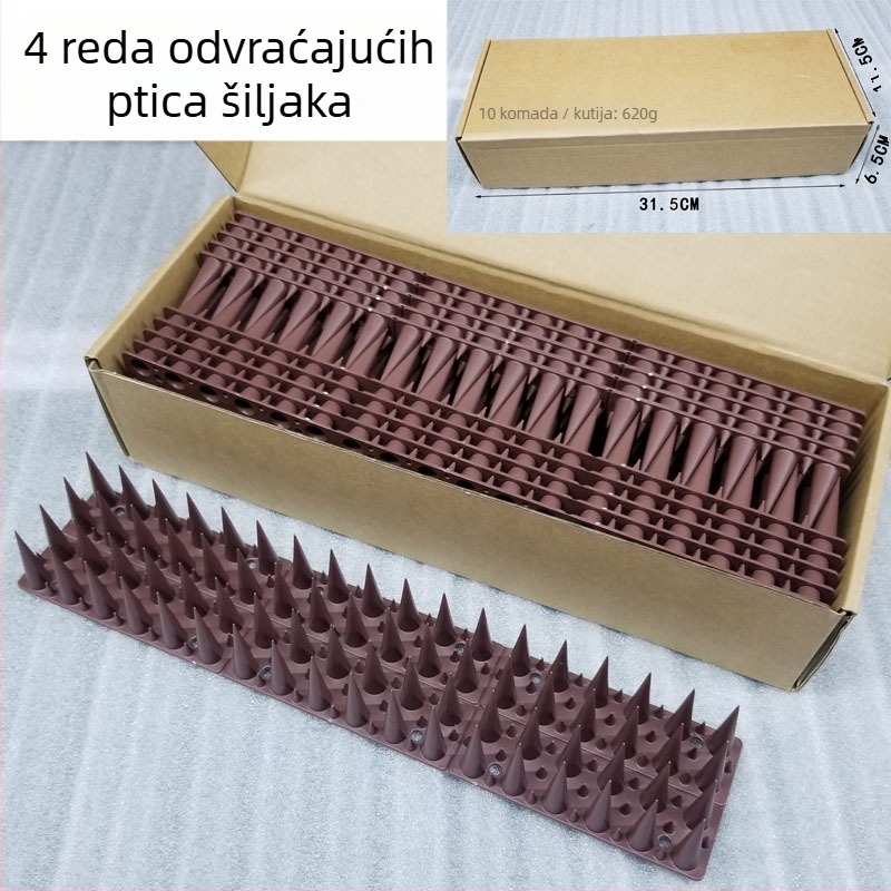 Plastične bodlje za odbijanje ptica, model MZK019-30, PP, anti-krađa, anti-penjanje, anti-ptice, anti-mačka, za balkon/terasu, brend MZK