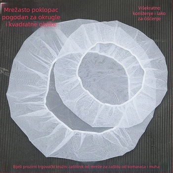 Mrežasti zaštitni poklopac za posudu s brinom – PVC, prozračan, periv, moderan minimalistički dizajn