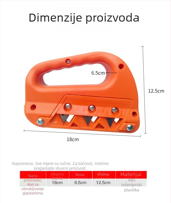 V-oblik alat za gips ploču: 45°/60° kanteriranje, 3 oštrice, višestruko ugaono obradu, 20 originalnih oštrica