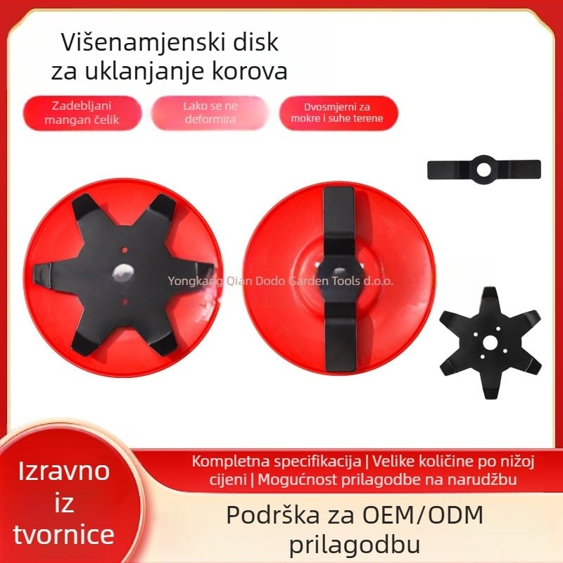 Glava za košenje travnjaka za kosilice i ručne motokultivatore, dvostruke namjene, s dva zuba i šest zuba, Dry Duoduo