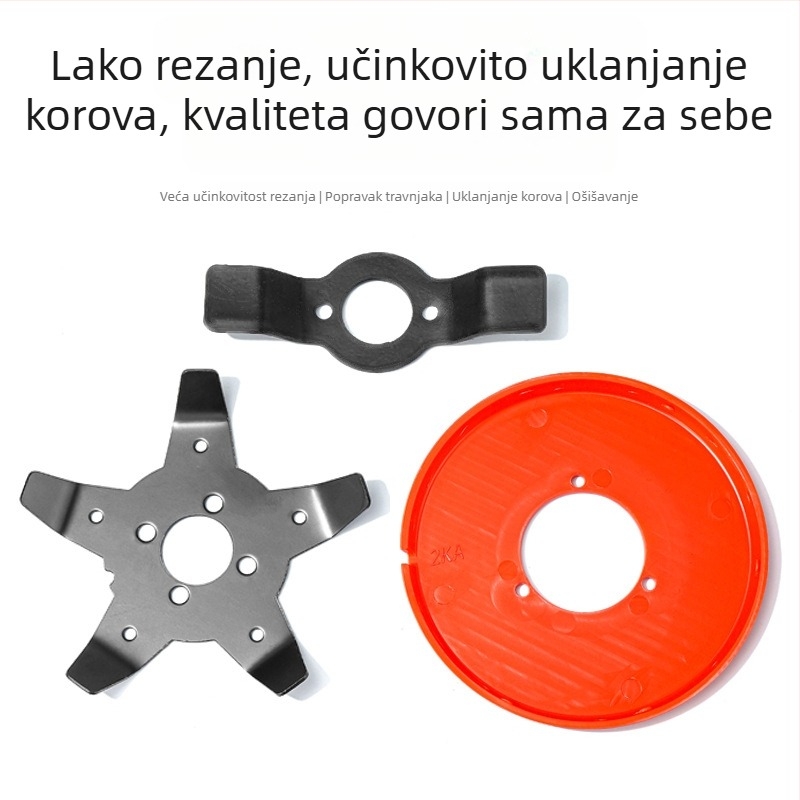 Glava za košenje travnjaka za kosilice i ručne motokultivatore, dvostruke namjene, s dva zuba i šest zuba, Dry Duoduo