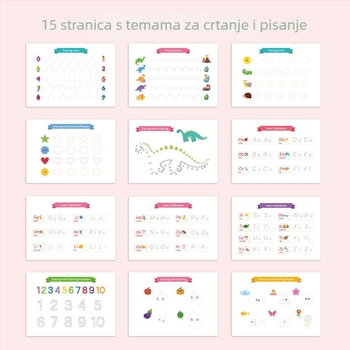 Montessori interaktivna knjiga za djecu — papirni materijal; prilagodljivo po crtežima; uzrast 4–6 godina; ilustrirana knjiga za rano obrazovanje