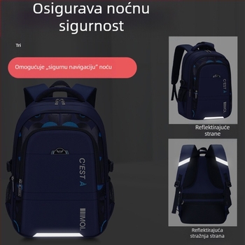2024 novi dječji školski ranac za dječake – veliki kapacitet, izdržljiv poliester, Long An Fu