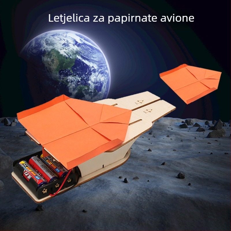 Aerospace model — drveni, električni, pogodan za DIY, višestruka obrazovna igračka iz fizike za učenike osnovne škole (7-14 godina)