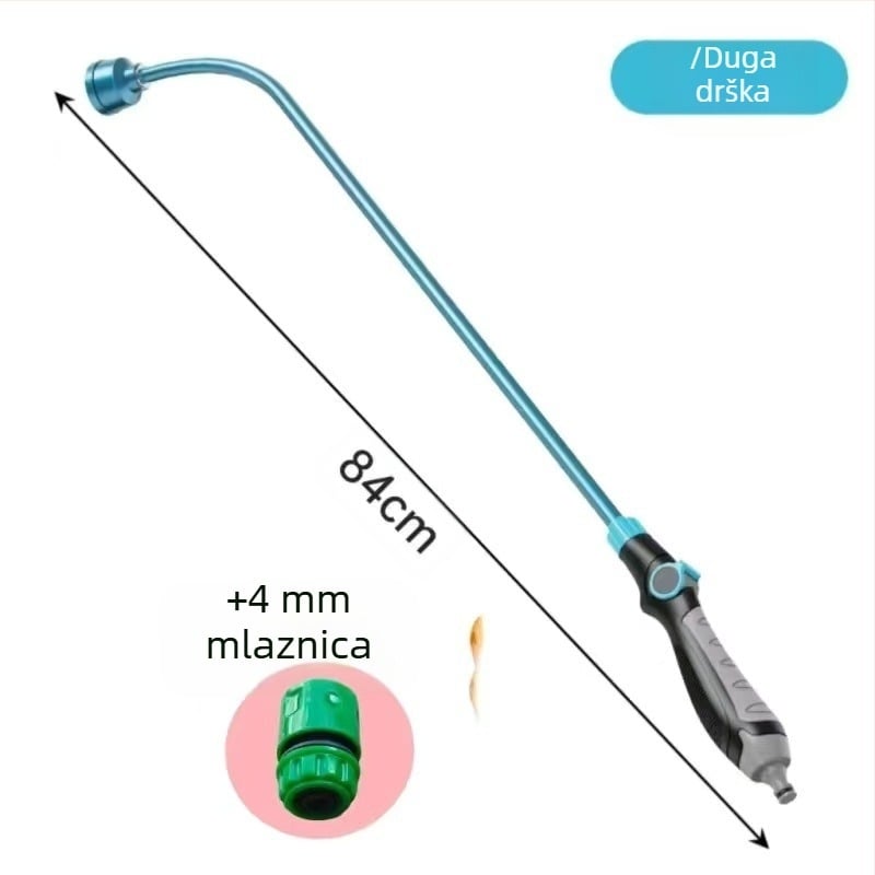 Ručni raspršivač s dugom držalom za sadnice i vrt, pogodan za staklenik i navodnjavanje povrća