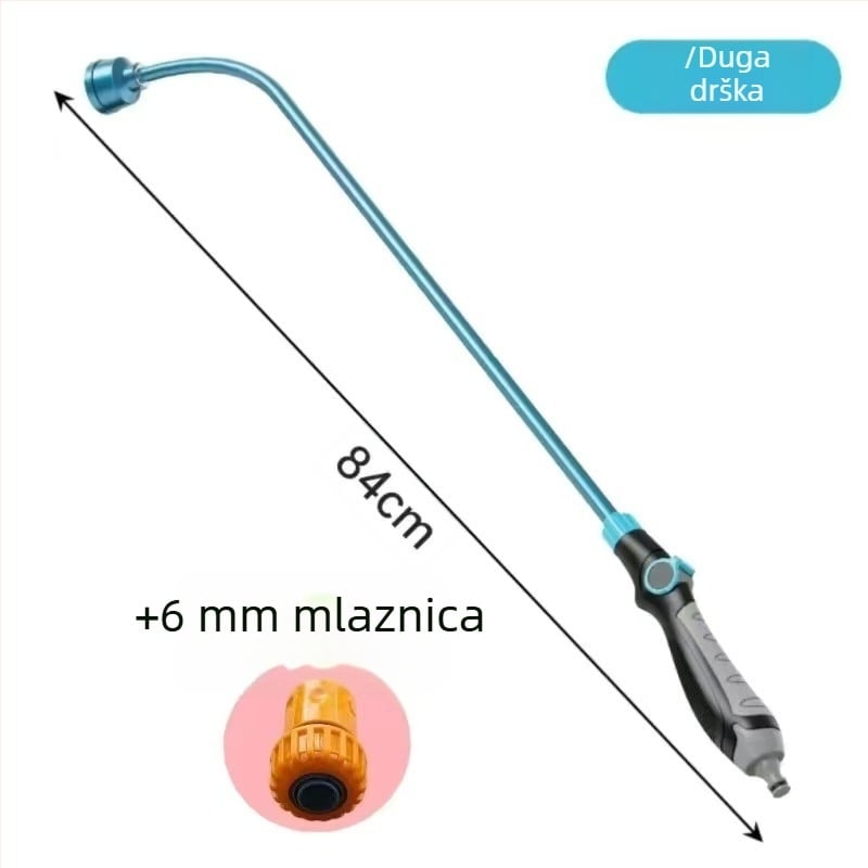 Ručni raspršivač s dugom držalom za sadnice i vrt, pogodan za staklenik i navodnjavanje povrća