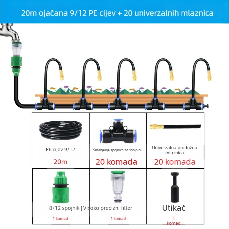 Slayry Giclee serija raspršivača, podesiv smjer protoka vode, 0,3–1 L/min