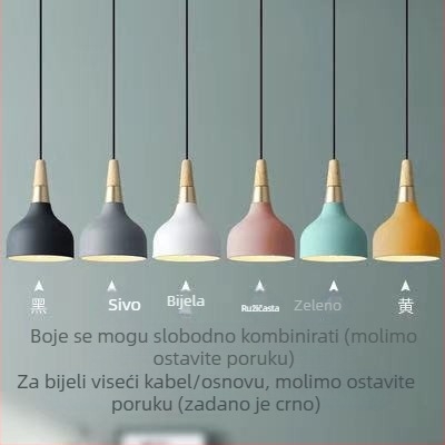 Skandinavska troglava metalna viseća svjetiljka s LED-om, 220V, model AL0038