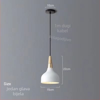 Skandinavska troglava metalna viseća svjetiljka s LED-om, 220V, model AL0038