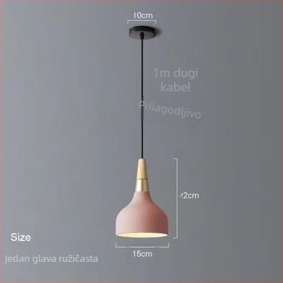 Skandinavska troglava metalna viseća svjetiljka s LED-om, 220V, model AL0038