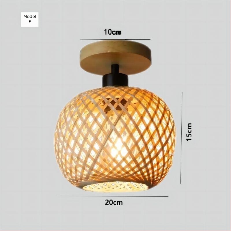 Zidna lampa s bambusovim pletenim abažura, drveni umjetnički dizajn, inspirirano tea house, japanski stil retro, kreativna lampa za spavaću sobu, 220V, 3C certifikat 2023010105591769