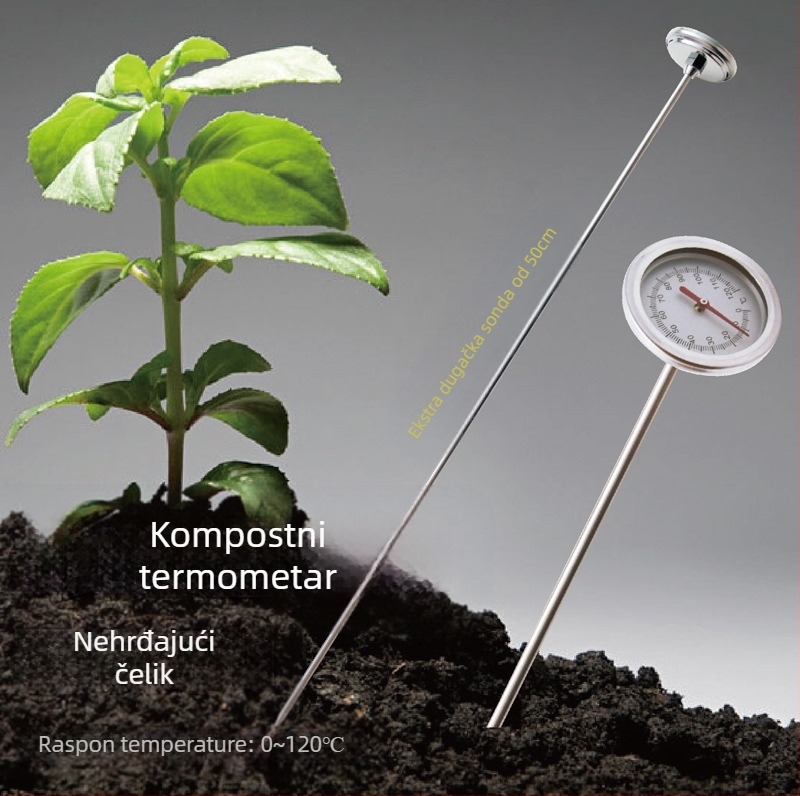 Visoko precizan termometar za temperaturu hrane, komposta, tla i vode