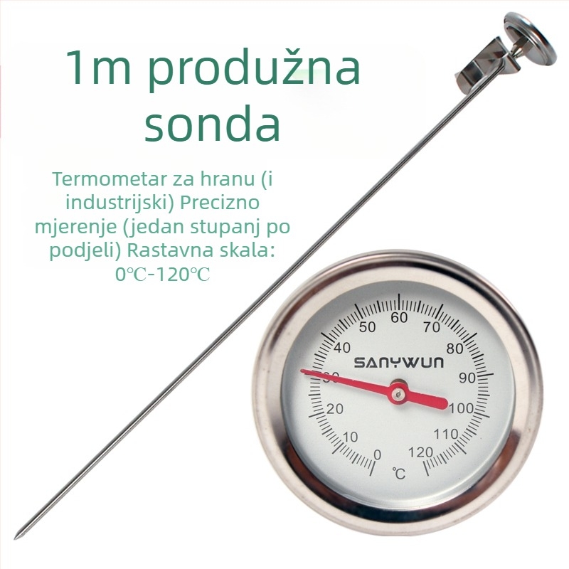 Visoko precizan termometar za temperaturu hrane, komposta, tla i vode