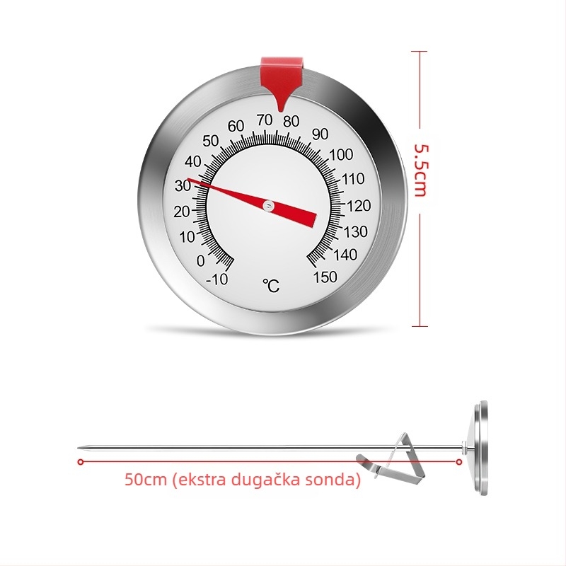 Visoko precizan termometar za temperaturu hrane, komposta, tla i vode