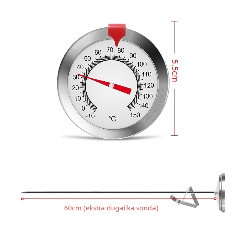Visoko precizan termometar za temperaturu hrane, komposta, tla i vode