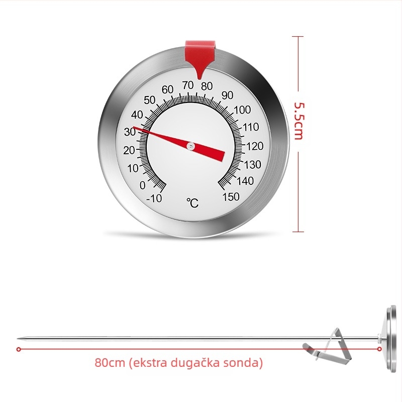 Visoko precizan termometar za temperaturu hrane, komposta, tla i vode