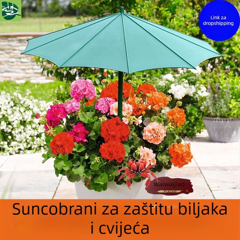 Parasol za biljke od vlakana stakla za vanjsku upotrebu – zaštita od sunca i kiše za sukulentne bonsaie u posudama