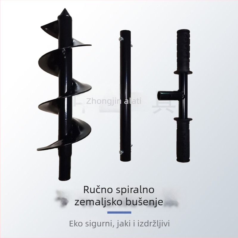 Flight Instantly Ručni vrtni alat za sadnju presadnica, prozračivanje tla i kopanje rupa spiralnim vijkom