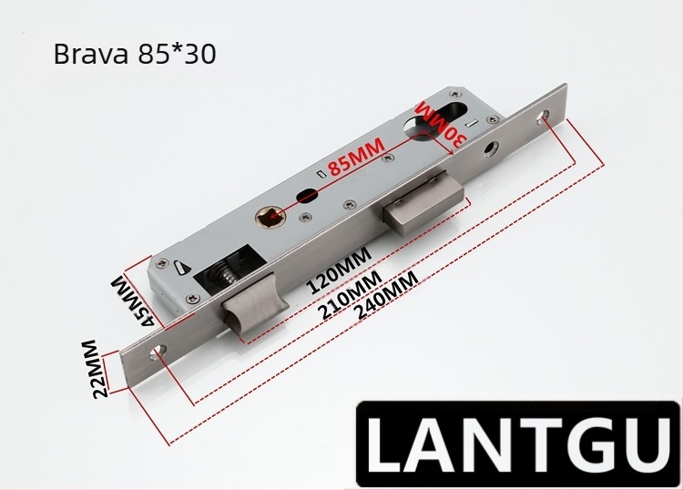 Jednopućno tijelo brave za vrata od aluminija i drva, cinkova legura, ball lock, model Other
