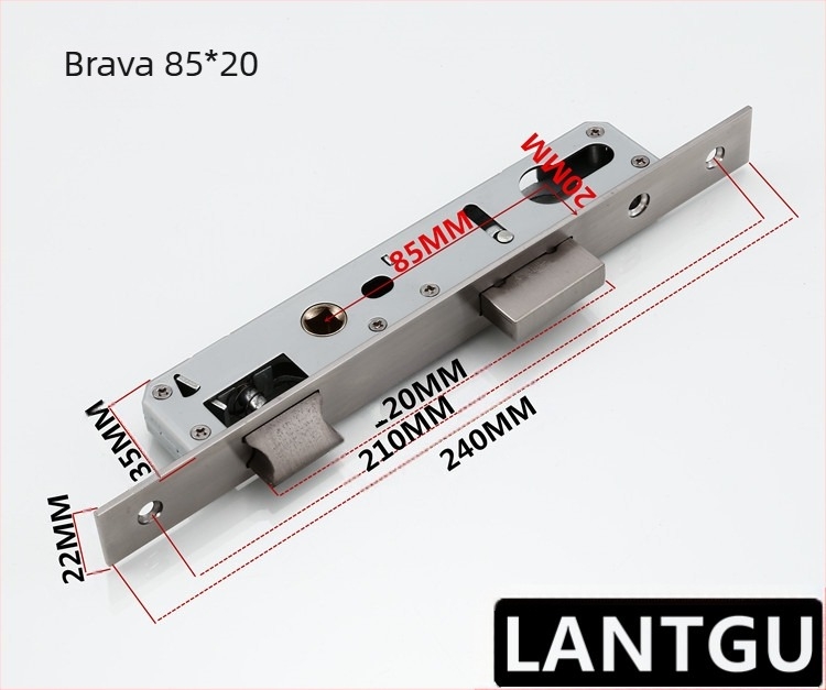 Jednopućno tijelo brave za vrata od aluminija i drva, cinkova legura, ball lock, model Other