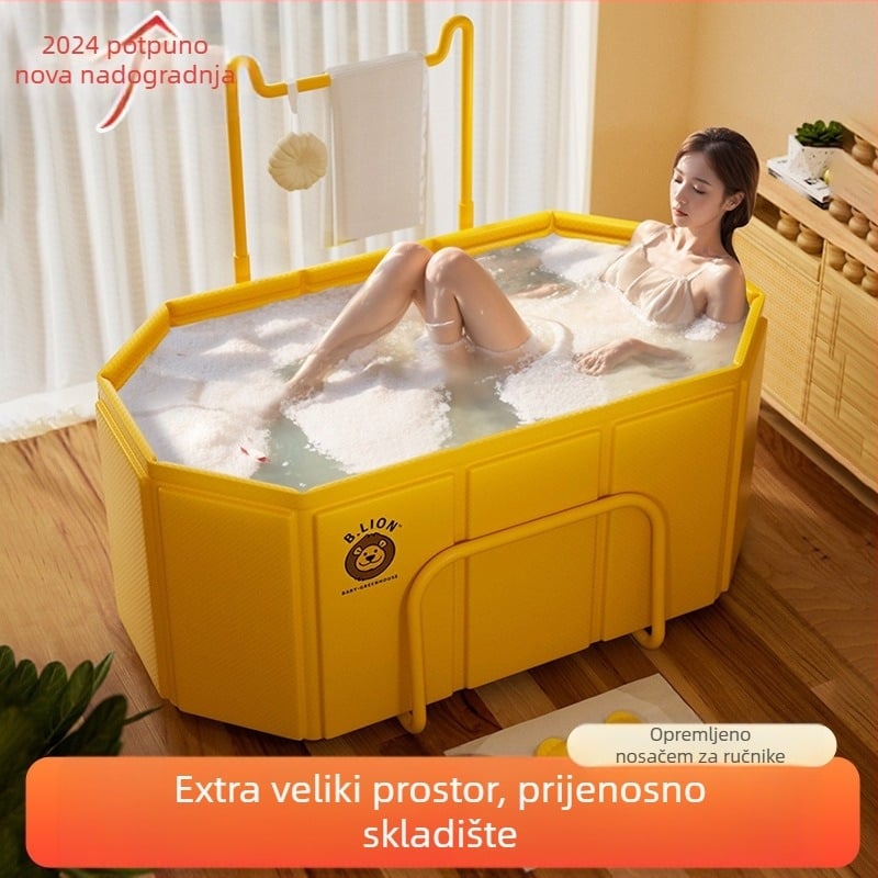 Sklopiva kanta za kupanje za odrasle, PVC, za kupanje, s kontrolom temperature