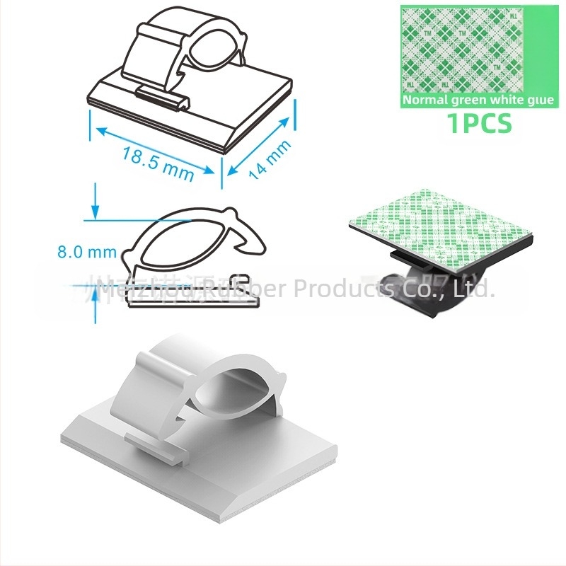Klip za kabeli i organizator žica - model Wire buckle; materijal: najlon tkanina; samolijepljiv; pogodno za auto, stolno računalo, ured i rasvjeta