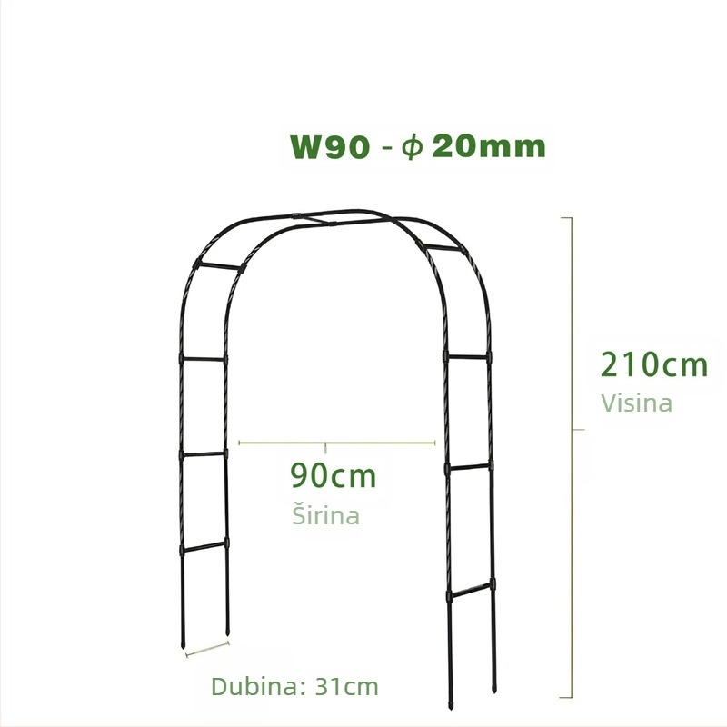 Plastična penjačka arka za ruže i lozu, modularna, pastoralnog stila, podna dekoracija vrta