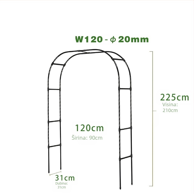 Plastična penjačka arka za ruže i lozu, modularna, pastoralnog stila, podna dekoracija vrta