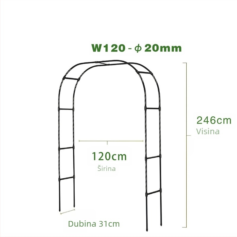 Plastična penjačka arka za ruže i lozu, modularna, pastoralnog stila, podna dekoracija vrta
