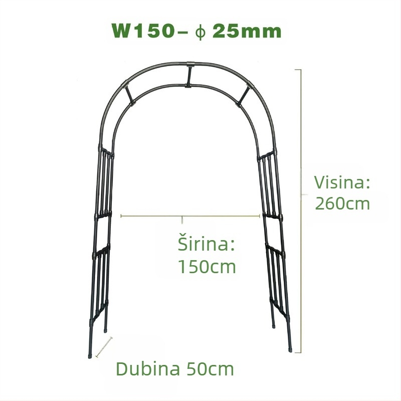 Plastična penjačka arka za ruže i lozu, modularna, pastoralnog stila, podna dekoracija vrta