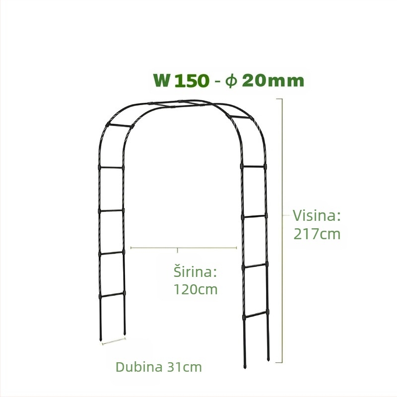 Plastična penjačka arka za ruže i lozu, modularna, pastoralnog stila, podna dekoracija vrta