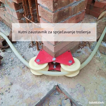 Ručni klizač visine s dvostrukim navijačem užeta i zaštitnim kotačićem – montaža u kutu zida – Runfa Power Technology