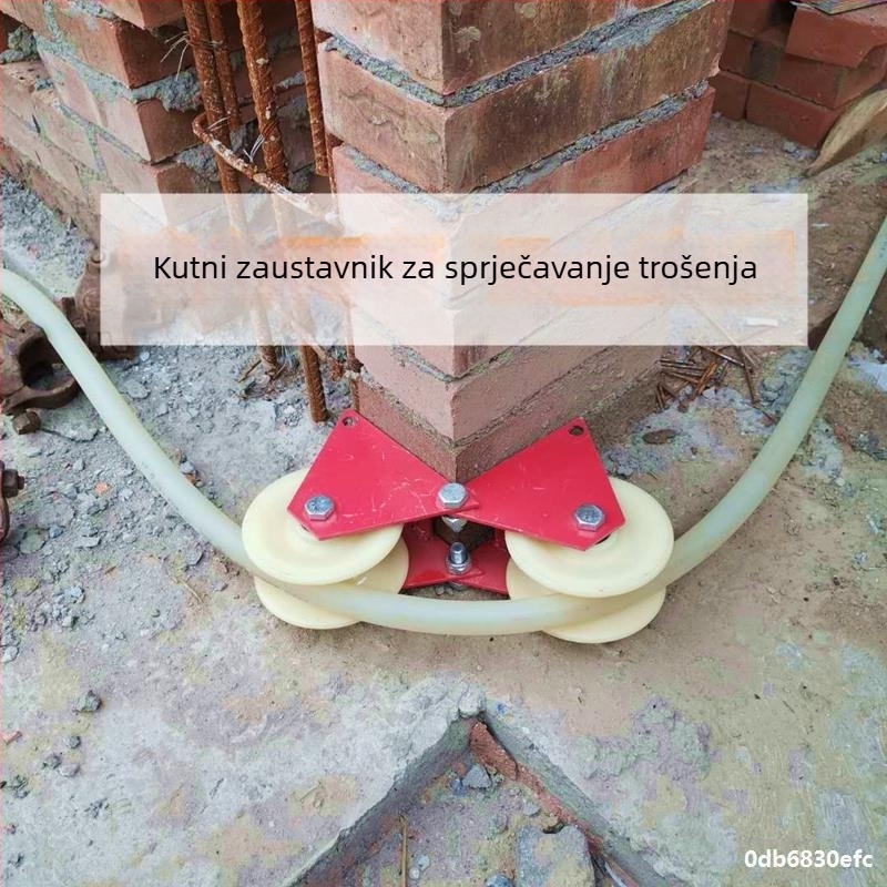 Ručni klizač visine s dvostrukim navijačem užeta i zaštitnim kotačićem – montaža u kutu zida – Runfa Power Technology