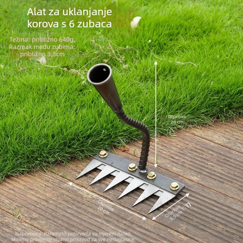 Vrtne grablje i lopata – mangan čelik, petostruka konstrukcija, višenamjenski alat, prozračivanje tla i uklanjanje korova