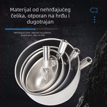 Debeli okrugli posuda za piće od nehrđajućeg čelika za svinje i svinje majke