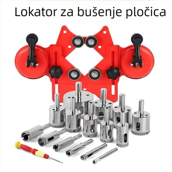 Pozicionator otvora za pločice i staklo s vakuum držačem – univerzalno bušenje, visoka preciznost