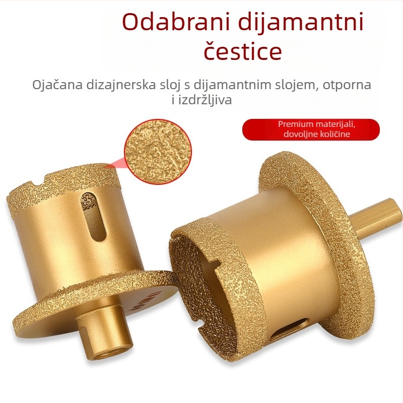 Meier Shield MH0189 Dijamantni kutni brusilnik za bušenje rupa na kamenim i keramičkim pločama — Braziranje, za preradu kamena