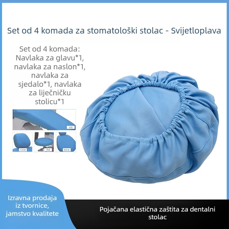 Navlaka za stomatološku stolicu — debeli svilenkasti plat, set od 4 navlaka za jastučiće