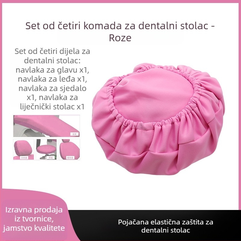 Navlaka za stomatološku stolicu — debeli svilenkasti plat, set od 4 navlaka za jastučiće