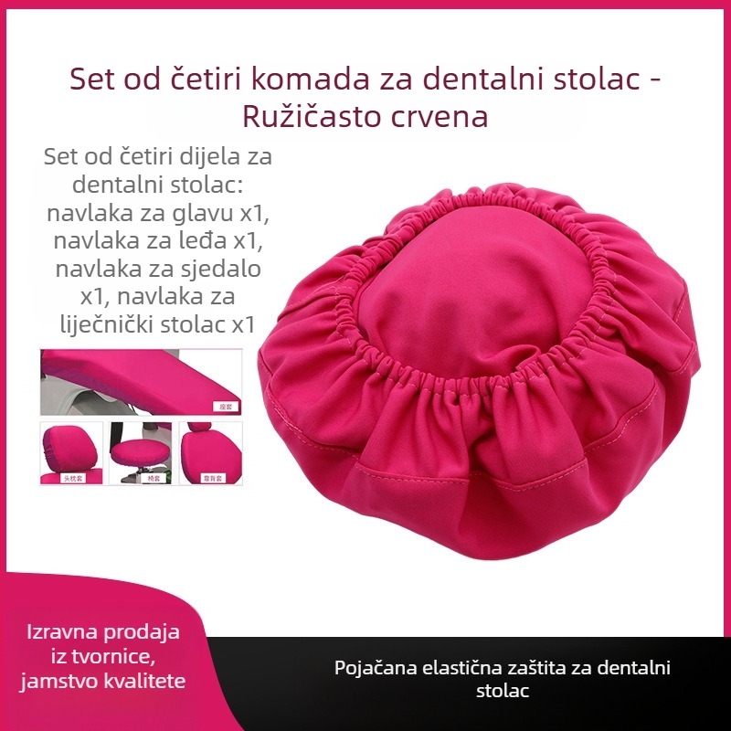 Navlaka za stomatološku stolicu — debeli svilenkasti plat, set od 4 navlaka za jastučiće