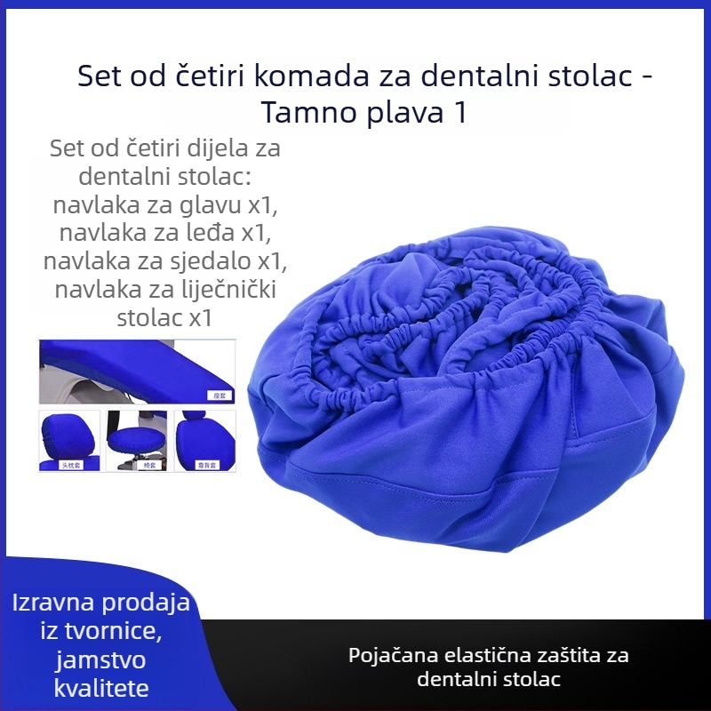 Navlaka za stomatološku stolicu — debeli svilenkasti plat, set od 4 navlaka za jastučiće