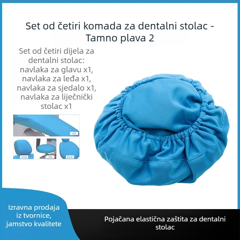 Navlaka za stomatološku stolicu — debeli svilenkasti plat, set od 4 navlaka za jastučiće