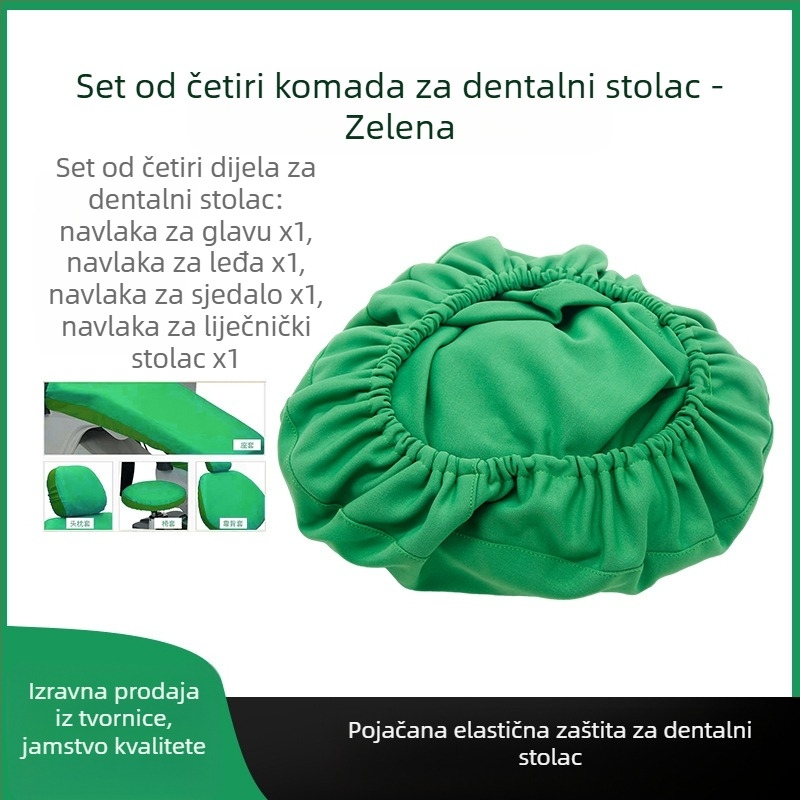 Navlaka za stomatološku stolicu — debeli svilenkasti plat, set od 4 navlaka za jastučiće