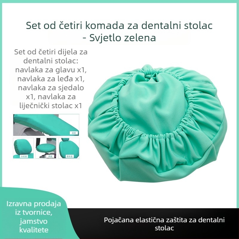 Navlaka za stomatološku stolicu — debeli svilenkasti plat, set od 4 navlaka za jastučiće