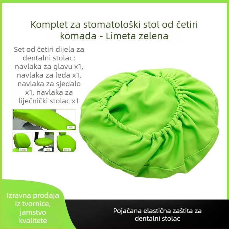 Navlaka za stomatološku stolicu — debeli svilenkasti plat, set od 4 navlaka za jastučiće