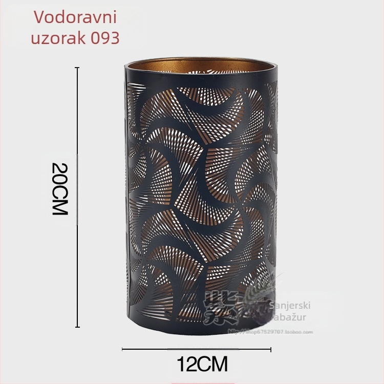 Aluminijski abažur s laserskim graviranjem, metalna ovojnica; oblici: pravokutni, kvadratni ili kružni