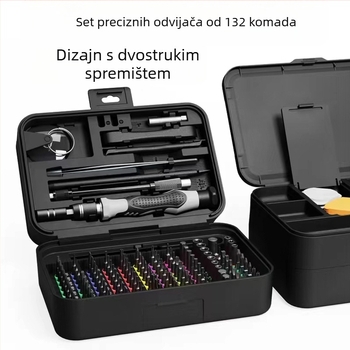 132-in-1 precizan set odvijača za mobitele, naočale i računala — krom-vanadijska čeli, magnetski, izolacija nije, težina 0.643, Shenggong Hardware