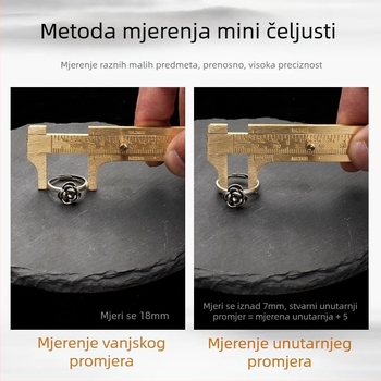 Digitalni Vernier kaliper za nakit – visoka preciznost, čisti bakar, LCD zaslon, za mjerenje malih nakita i mini kolekcija