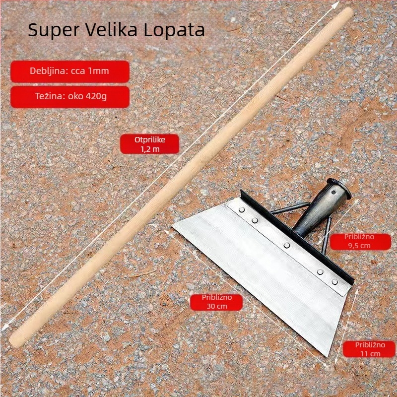 Lopata za snijeg od mangan čelika sa zubastom oštricom, za poljoprivredu, uzgoj i kućno čišćenje