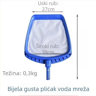 Mreža za lišće bazena s aluminijskim okvirom i gustom mrežom, za duboku i plitku vodu